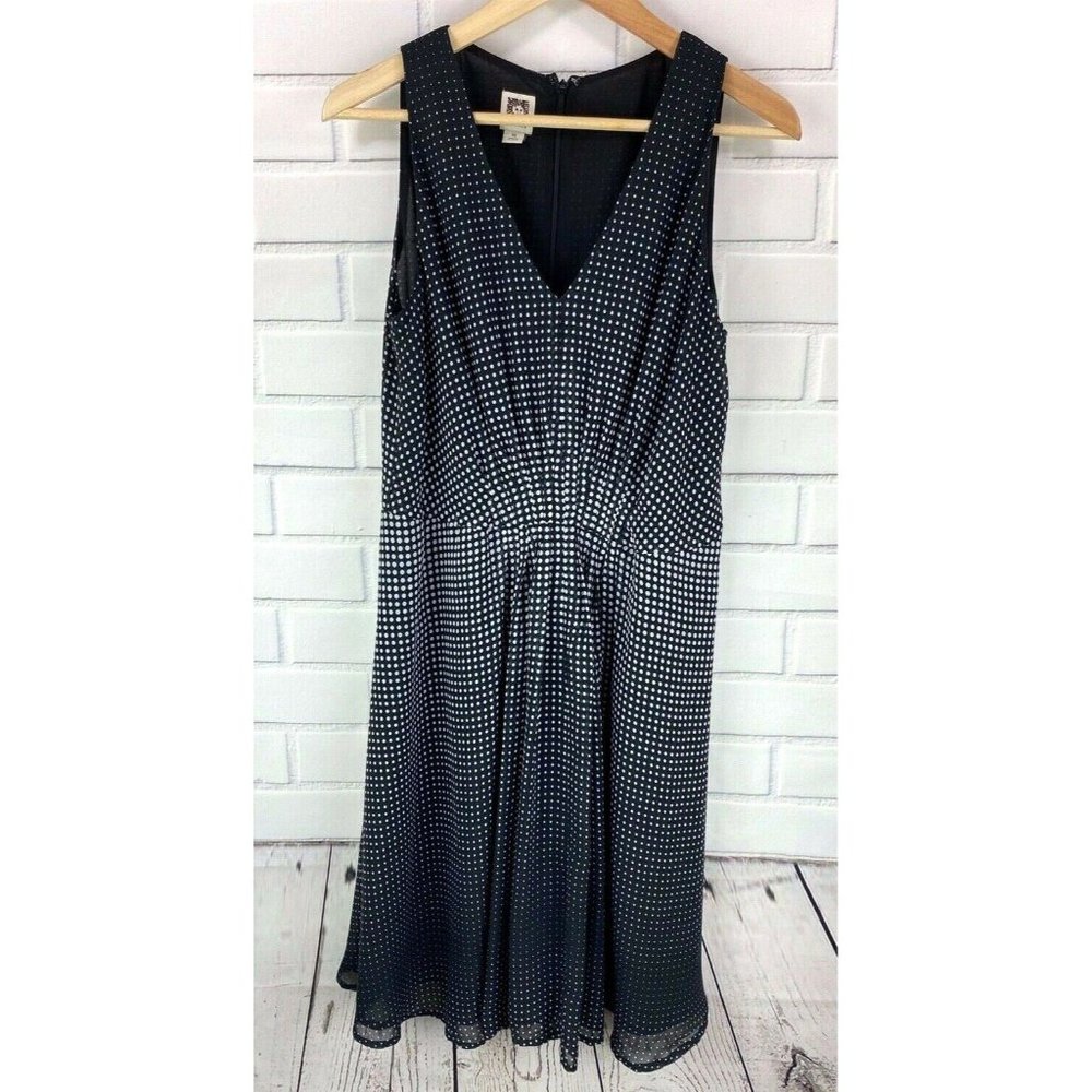 Anne Klein Women's 10 Polka Dot Dress Geometric